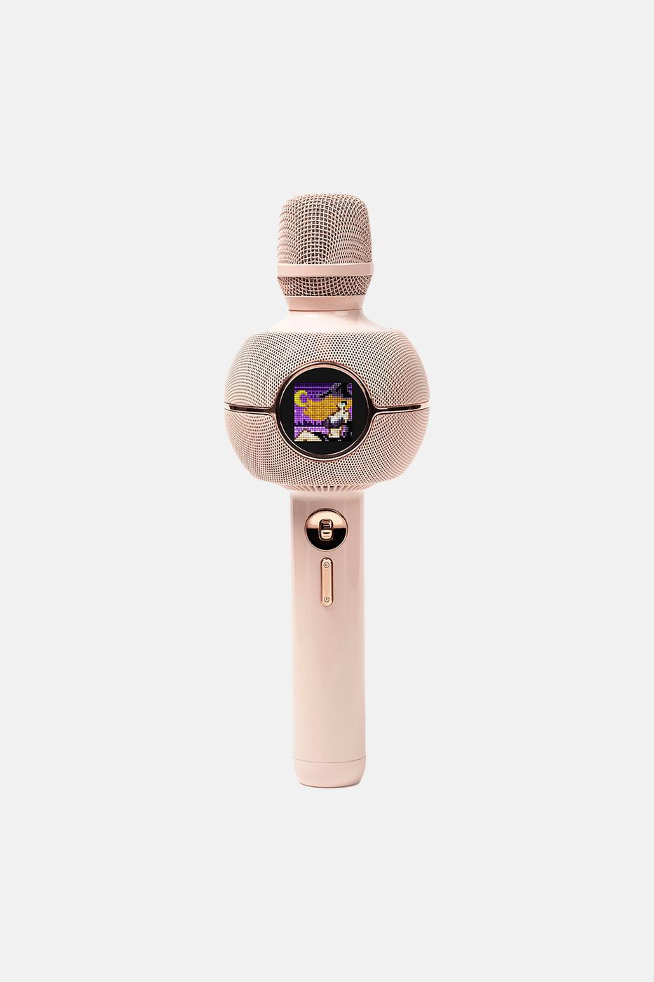 Pembe Divoom StarSparck Bluetooth Karaoke Mikrofon - Vakkorama